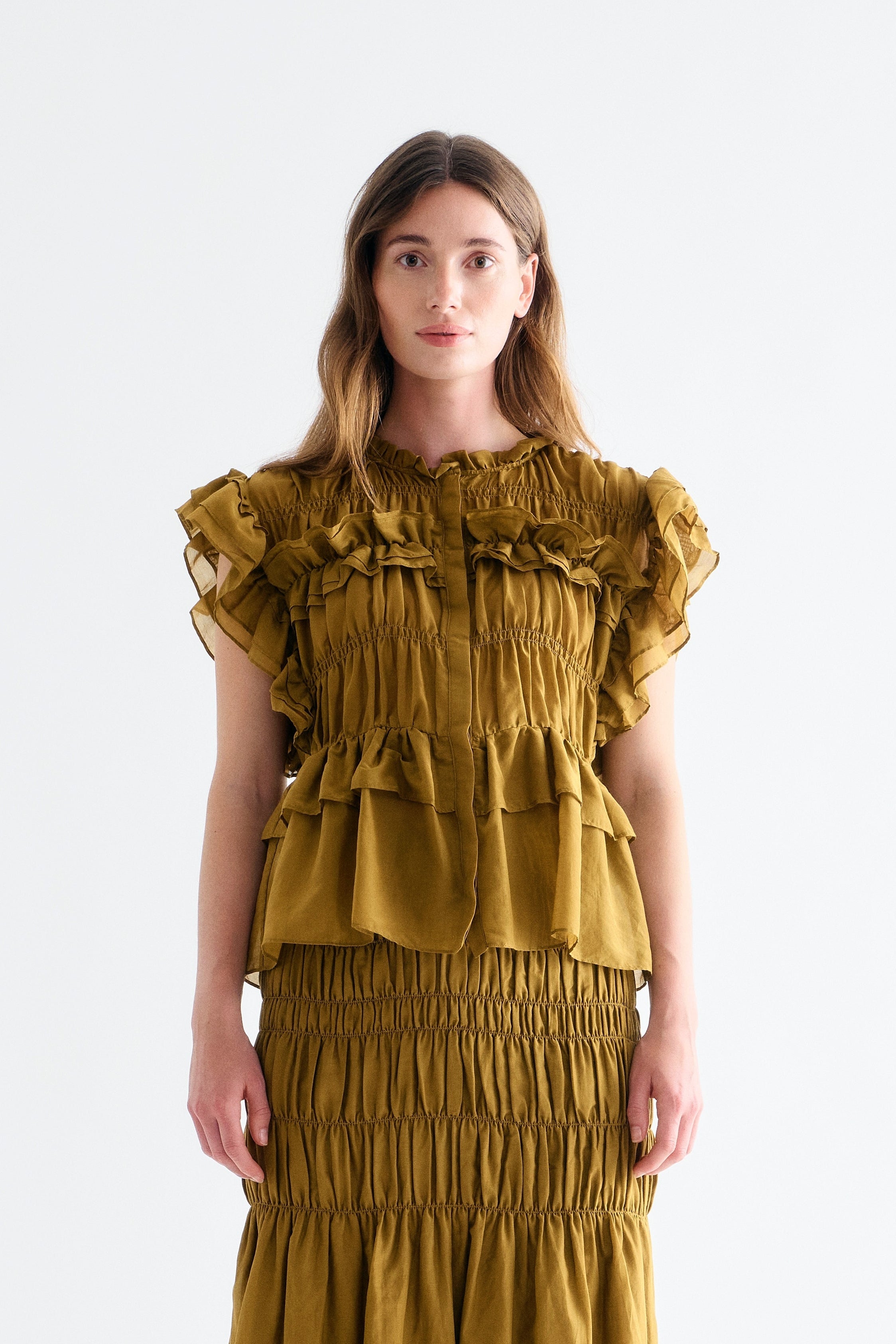 Margaret bluse - 627 Olive